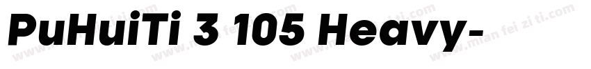 PuHuiTi 3 105 Heavy字体转换